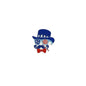 20Pcs Silicone Focal Beads Independence Day Printed Text and Flag Design 7