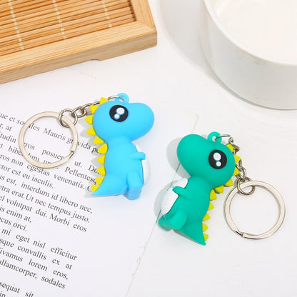 Silicone Dinosaur Keychain Cartoon Charm Cute Mini Pendant 3