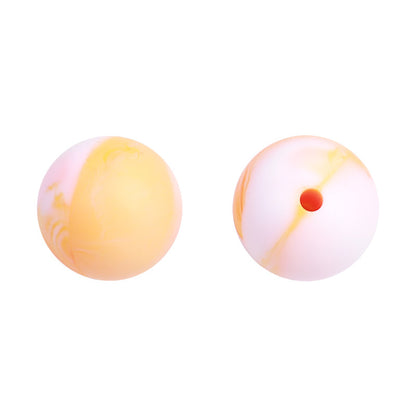 20pcs 15mm Candy Color Tie Dye Silicone Beads Multi Color 13