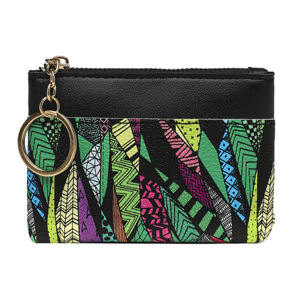 PU Leather Coin Purse Keychain Stylish Compact Wallet Accessory 5