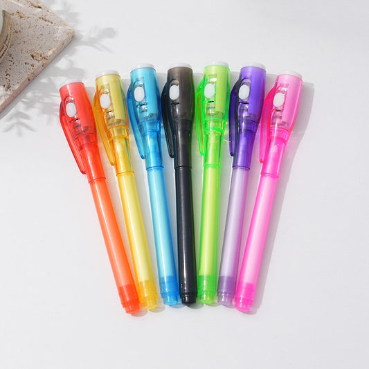 UV Light Magic Invisible Ink Pen Flat Head 13cm Novelty Toy