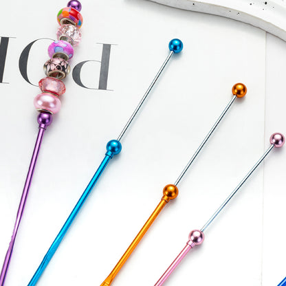 Beadable Crochet Hooks Metal DIY Craft Tool 3.0mm-6.0mm Sizes 3