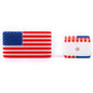 20pcs Silicone Focal Beads Flag Rectangular Shape 14