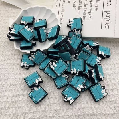 20Pcs Silicone Focal Beads Handbag with Bow Accent 2