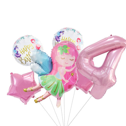 Elf Fairy Princess Foil Balloon Set Birthday Party Decoration 7