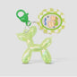 Balloon Dog PVC Keychain with Flower Charm Heart Clasp 6