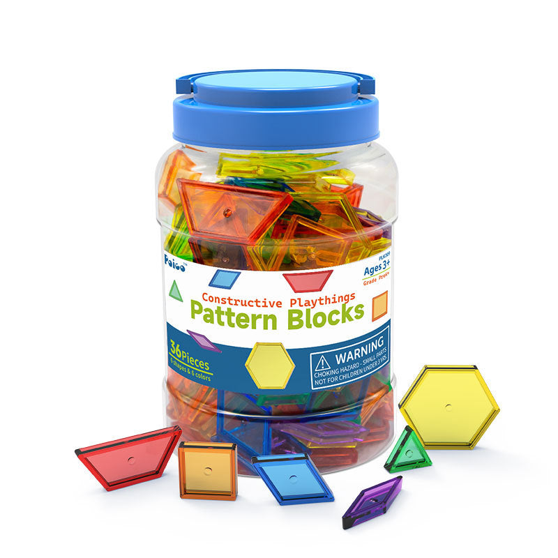 Plastic Montessori Toys Pattern Blocks Educational Toy for Kids