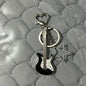 Guitar Five-Pointed Star Zinc Alloy Keychain with Heart Charm 20