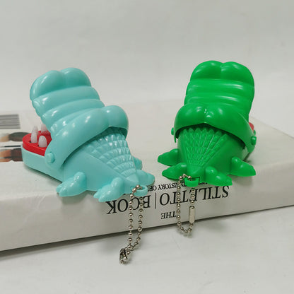 Mini Crocodile Bite Game Prank Toy Keychain Plastic 8.5cm 4