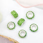 50pcs 12mm 3-Row Large Hole Rhinestone Spacer Beads DIY Jewelry Making 13
