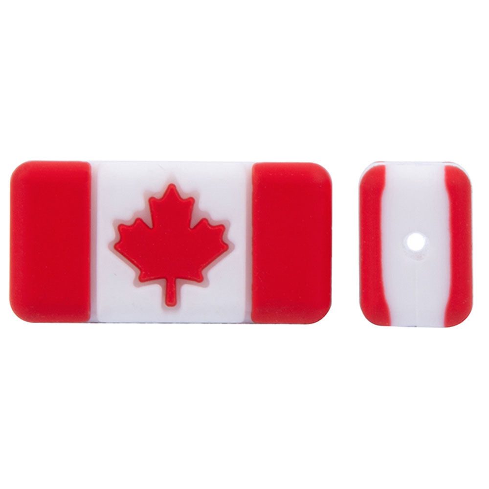 20pcs Silicone Focal Beads Flag Rectangular Shape 11