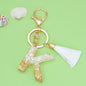 Tassel Letter Keychain A to Z Resin Initial Charm 40