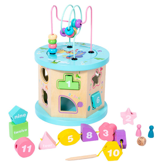 Wooden Treasure Chest Bead Maze Educational Toy for Toddlers
