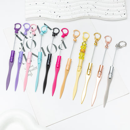 Beadable Letter Opener Metal DIY Craft Supplies 18.4cm Keychain