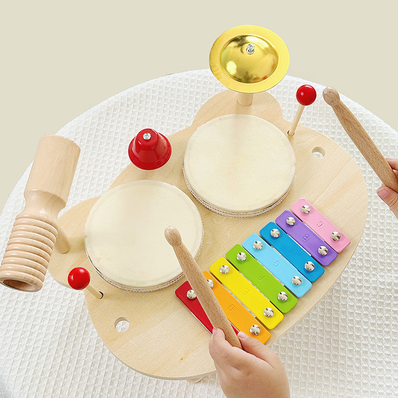 Wooden Percussion Instrument Montessori Toys Musical Instrument Table 2