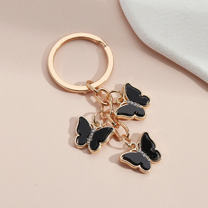 Butterfly Alloy Keychain Titanium Steel Charm Accessory 8