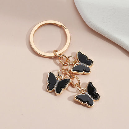 Butterfly Alloy Keychain Titanium Steel Charm Accessory 8
