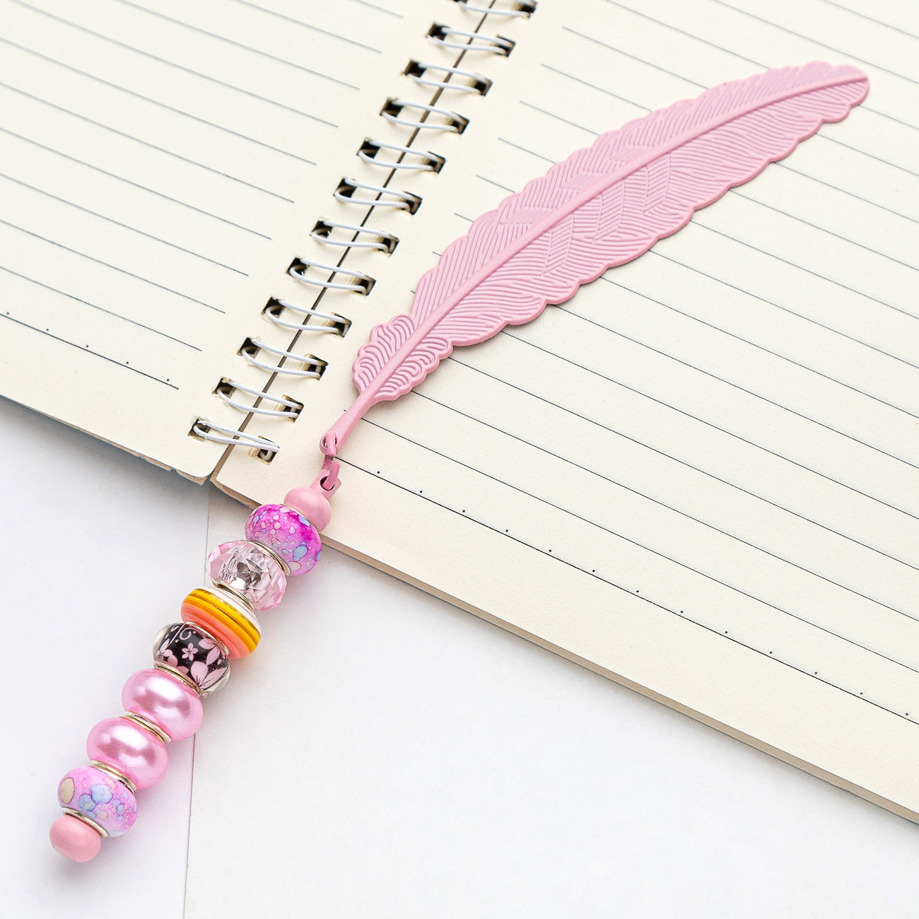 Beadable Feather Bookmarks Metal DIY Craft Supplies 19.6x2.4cm 2