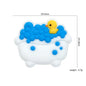 20Pcs Silicone Focal Beads Bath Tub with Blue Foam and Duck 2