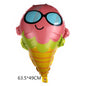 Fruit Foil Balloon Set Watermelon Pineapple Strawberry 5pcs 15