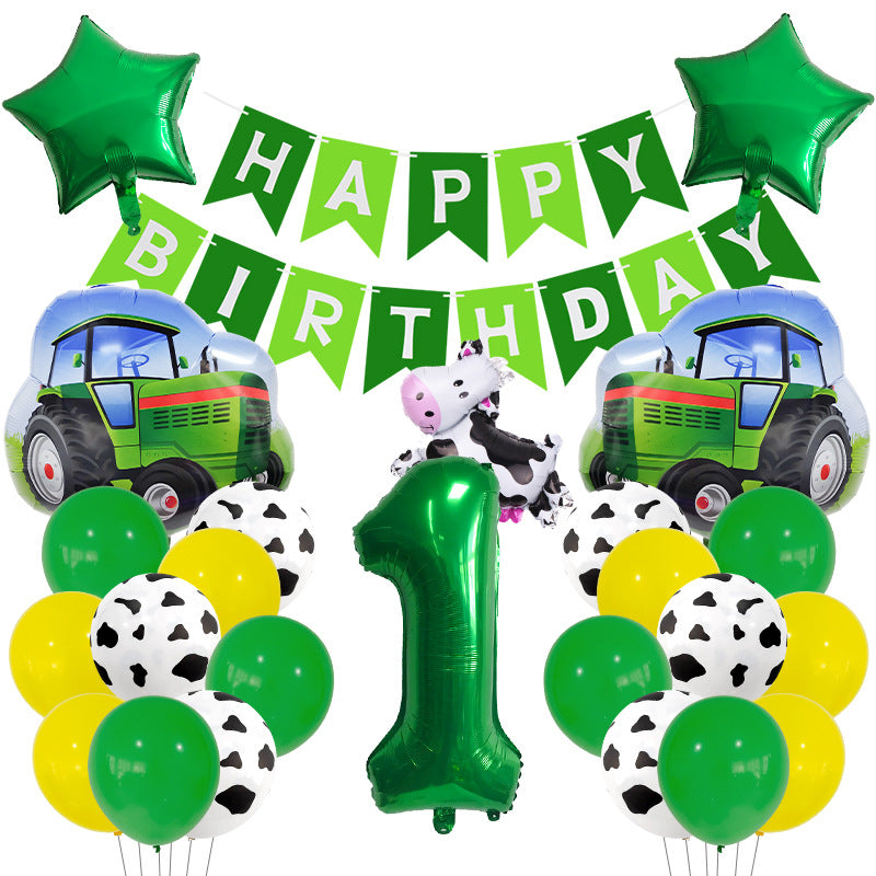 Cow Farm Foil Balloon Set Birthday Party Decoration 6