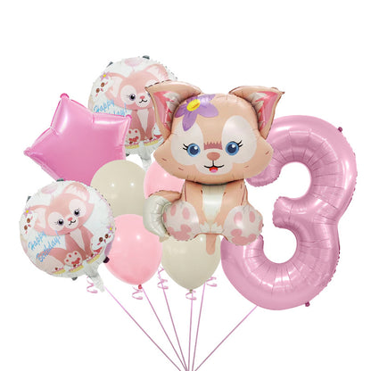 StellaLou Bunny Foil Balloon Birthday Party Decoration Set 18