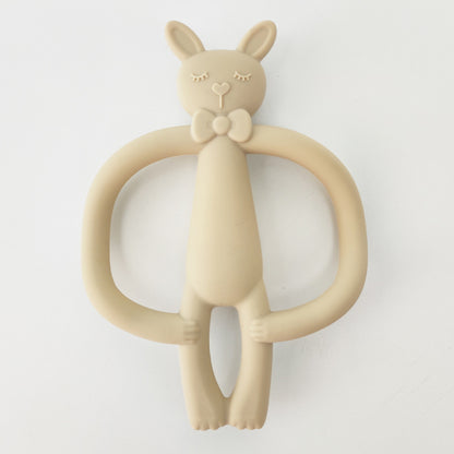 Silicone Baby Teether Rabbit Shape 2Pcs Set for Infant 6