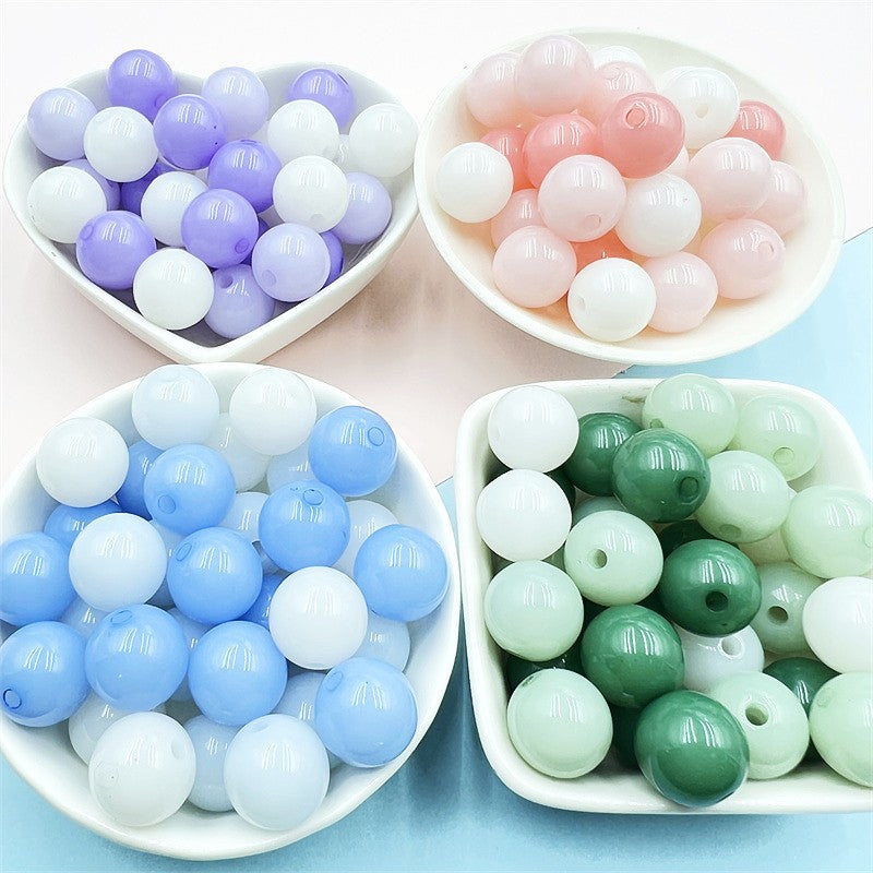 10pcs 16mm Makaron Color Round Acrylic Beads DIY Bracelet Making 3