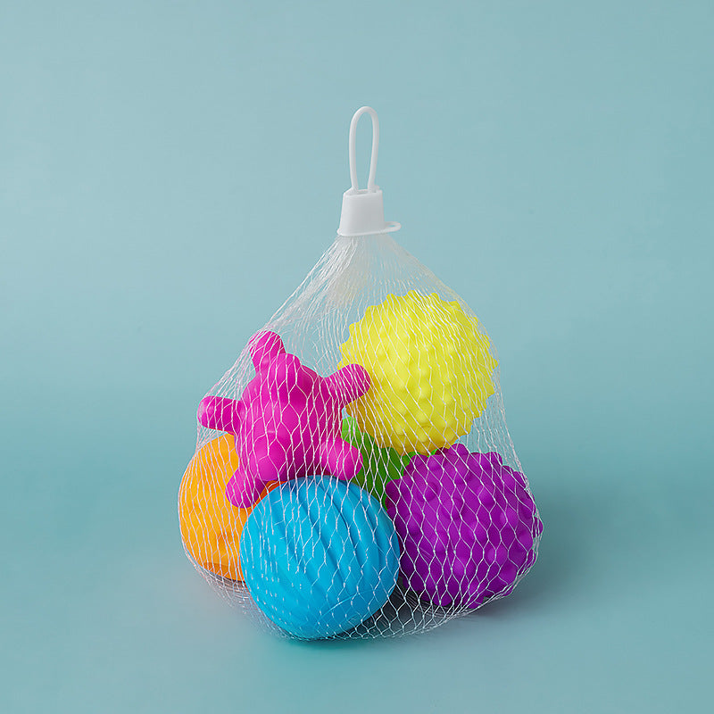 Soft Sensory Ball Baby Rattle Teether Toy for Babies 6 Pack 7