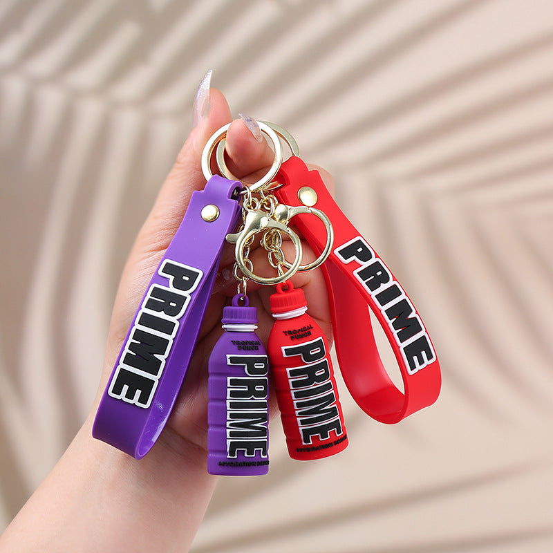 Creative Prime Drink Bottle PVC Keychain Soft Rubber Charm 4