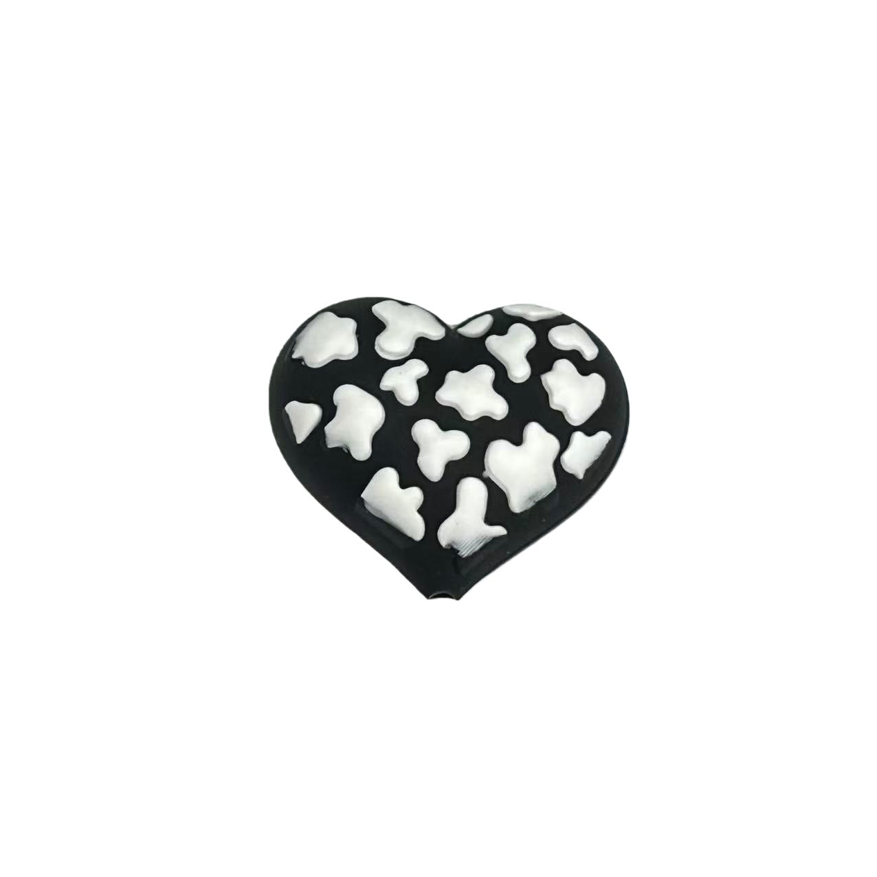 20Pcs Silicone 3D Focal Beads Love Leopard Heart Pattern 7