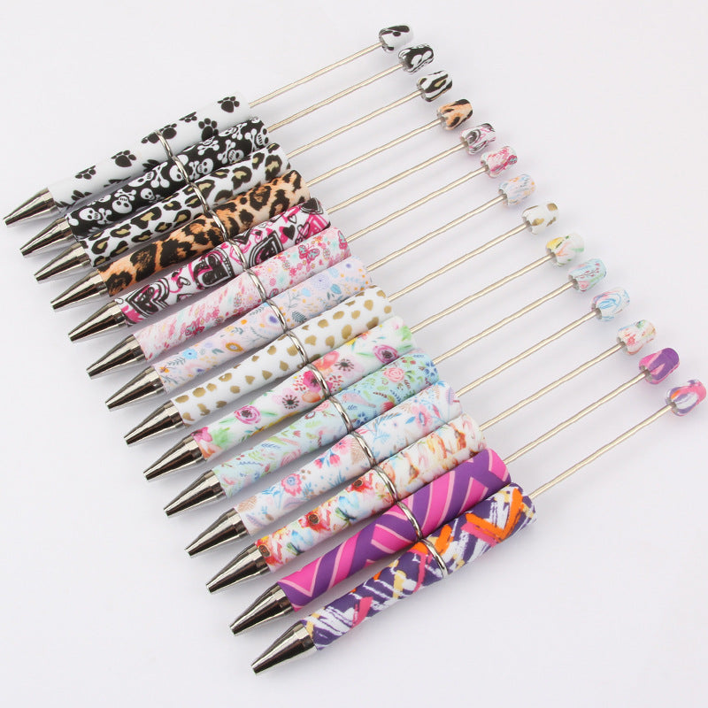 Printed Pattern Beadable Ballpoint Pens DIY Craft Supplies