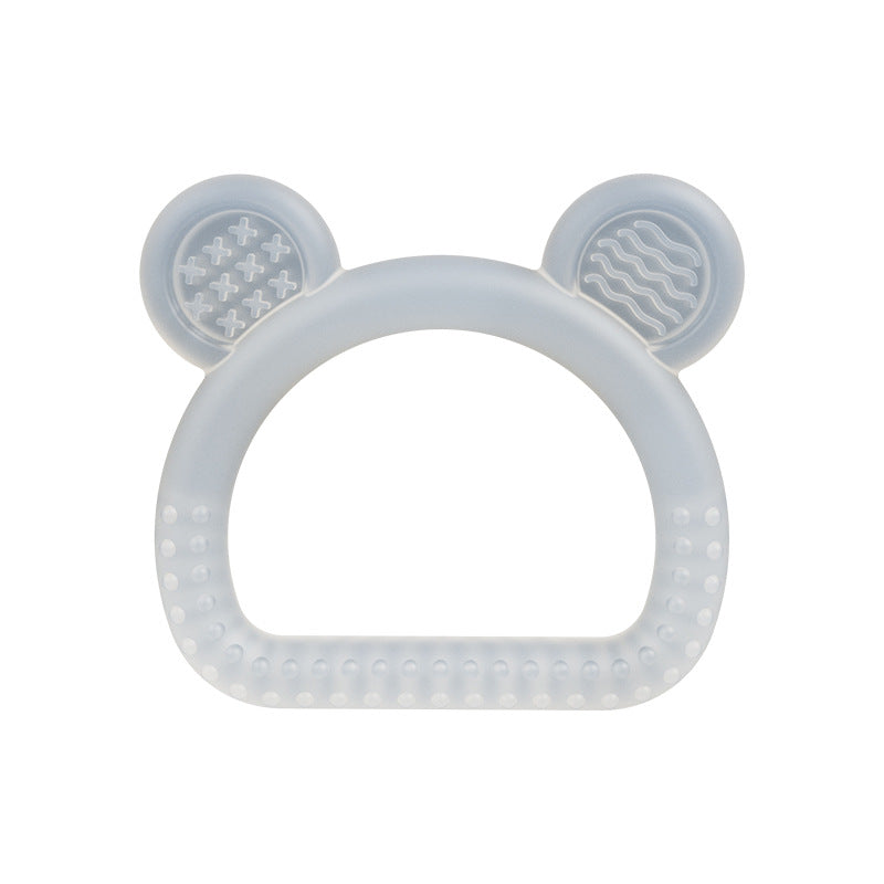 Bear Head Silicone Teething Toy Handheld for Baby 80x72x14mm 14