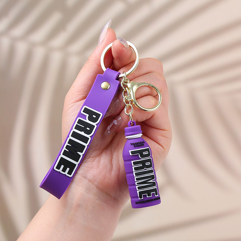 Creative Prime Drink Bottle PVC Keychain Soft Rubber Charm 12