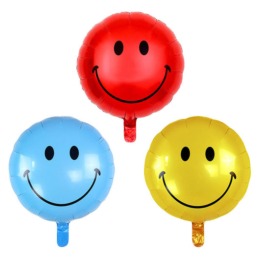 Smiling Face Foil Balloons 18 Inch Birthday Party Decoration 50pcs