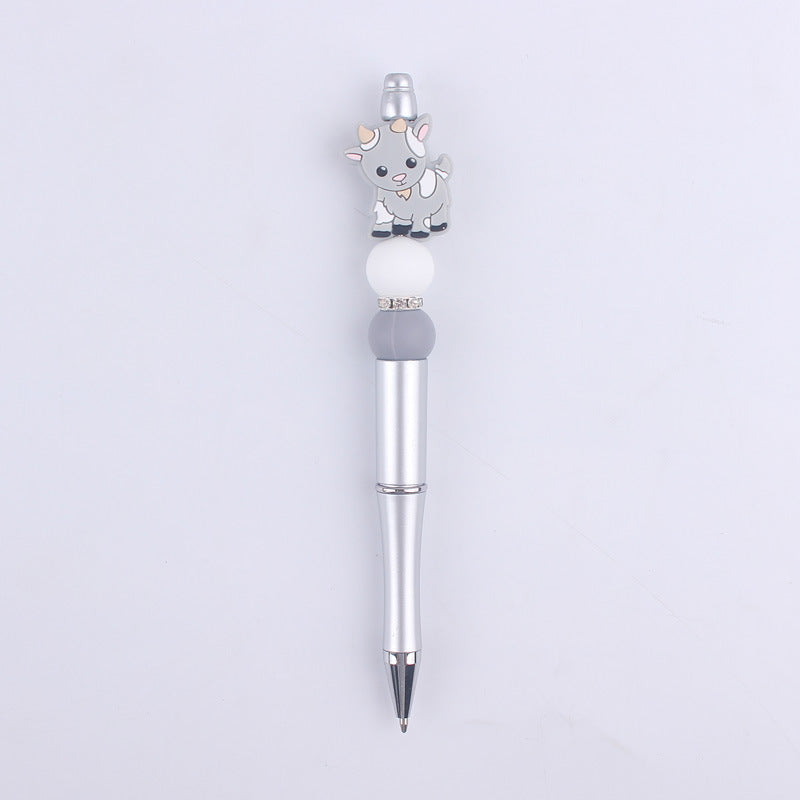 Cartoon Animal Silicone Beaded Pens Handmade Novelty Pen Gift 13