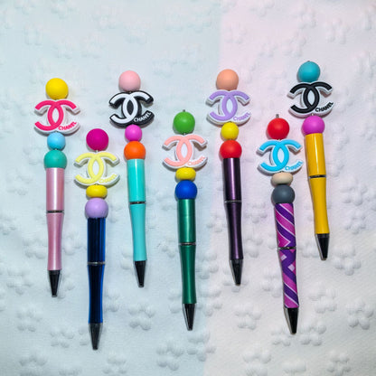 20Pcs Silicone Focal Beads Double C Logo Multi Color Variety 3