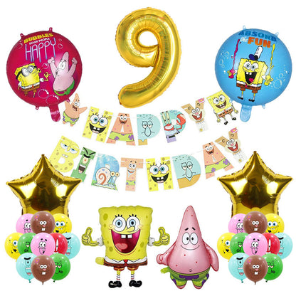 SpongeBob SquarePants Foil Balloon Set Birthday Party Decoration 2Set 11