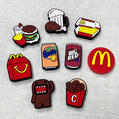 Silicone Focal Beads Burger French Fries Snack Food Shapes 3