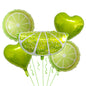 Summer Fruit Foil Balloons Birthday Party Decoration Set 5pcs 7
