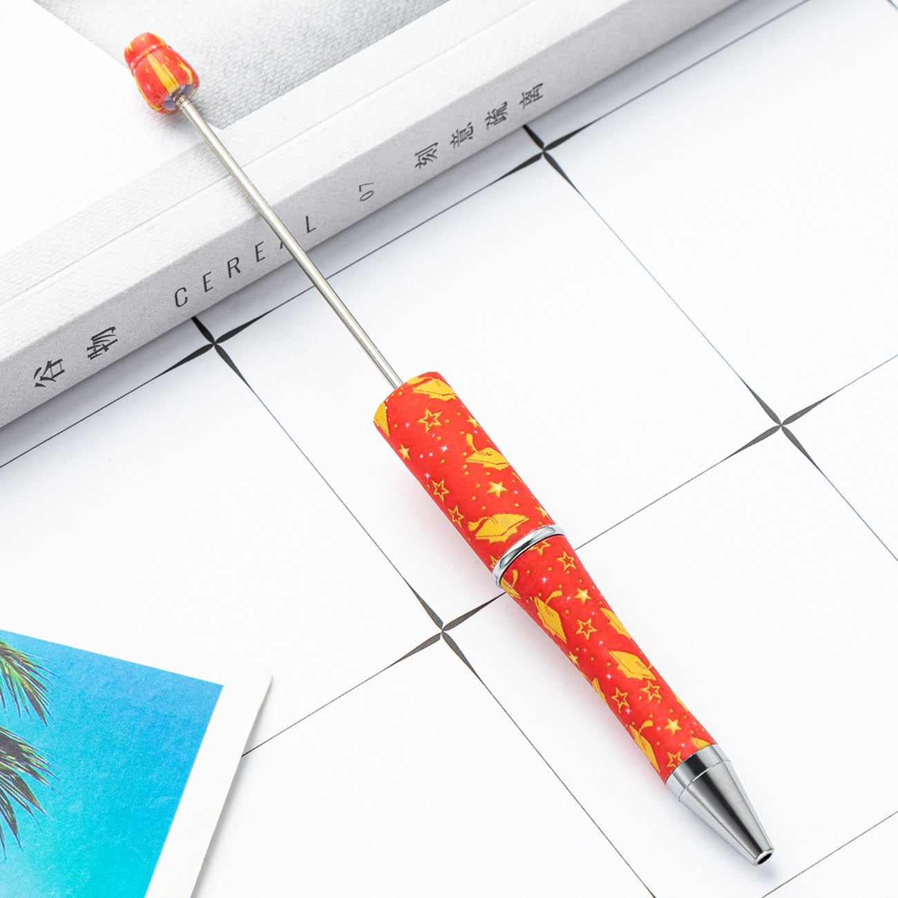 DIY Student Graduation Season Series Printed Beadable Ballpoint Pen Plastic 8