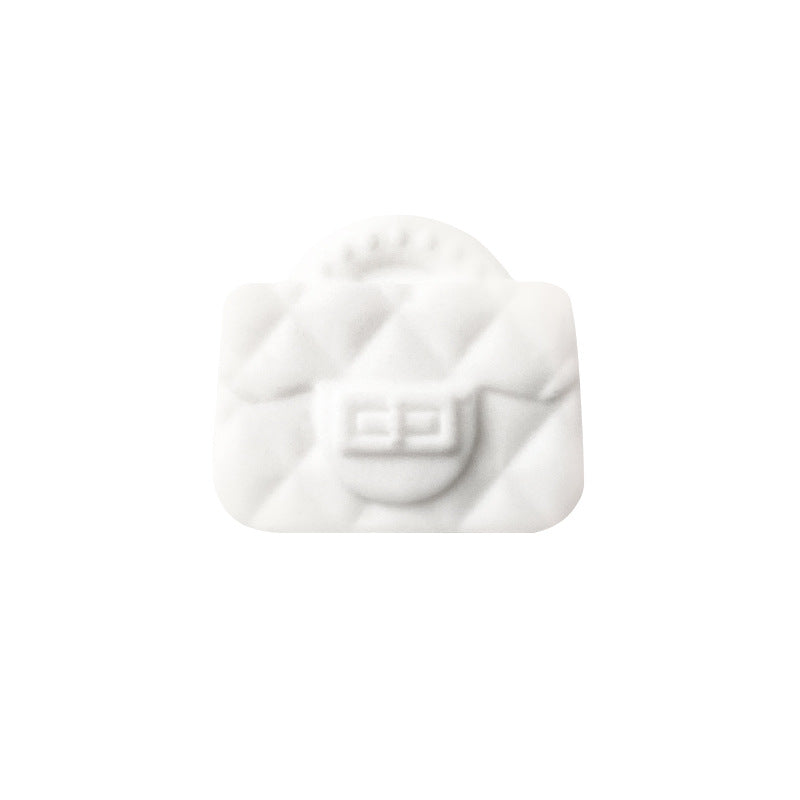 10pcs Silicone Focal Beads Bag Design Quilted Texture 5