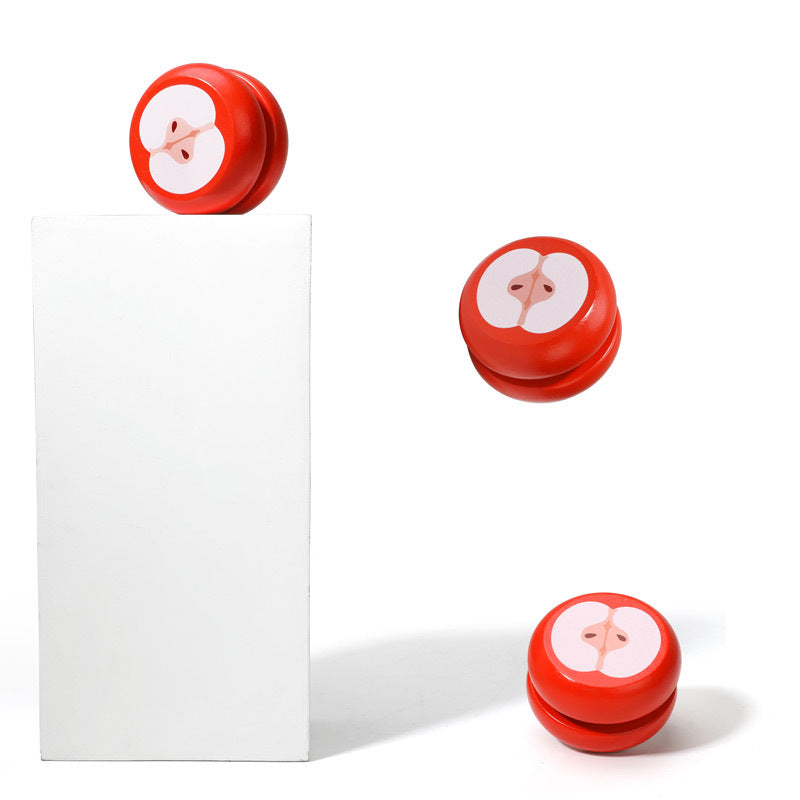 Wooden Fruit Yo-Yo Toy Classic Handmade Fidget Toy 2