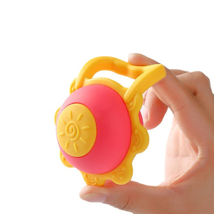 Silicone Baby Teether Toy Sun Drum Shape 2 Pcs Set 5