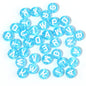 100pcs Letter Acrylic Beads Transparent Candy Color DIY Bracelet Making 14
