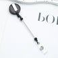 Retractable Beaded ID Keychain Plastic Retractable Badge Holder 16