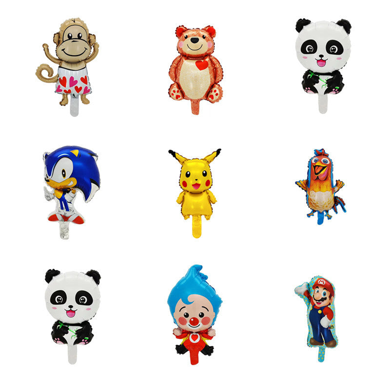 Mini Animal and Cartoon Foil Balloon Set Party Decoration 5pcs