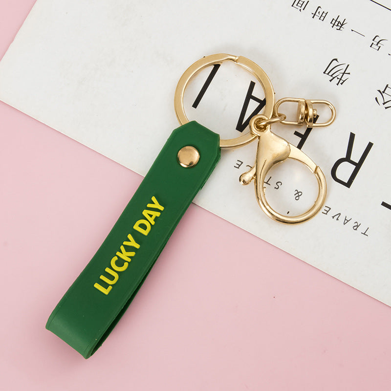 Lucky Day Soft Rubber PVC Keychain with Metal Ring and Hook 8