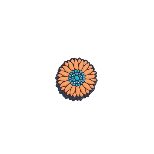 20Pcs Silicone Focal Beads Sunflowers Front Facing
