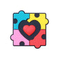 20Pcs Silicone Focal Beads Autism Puzzle Heart and Puzzle Mouse Design 12
